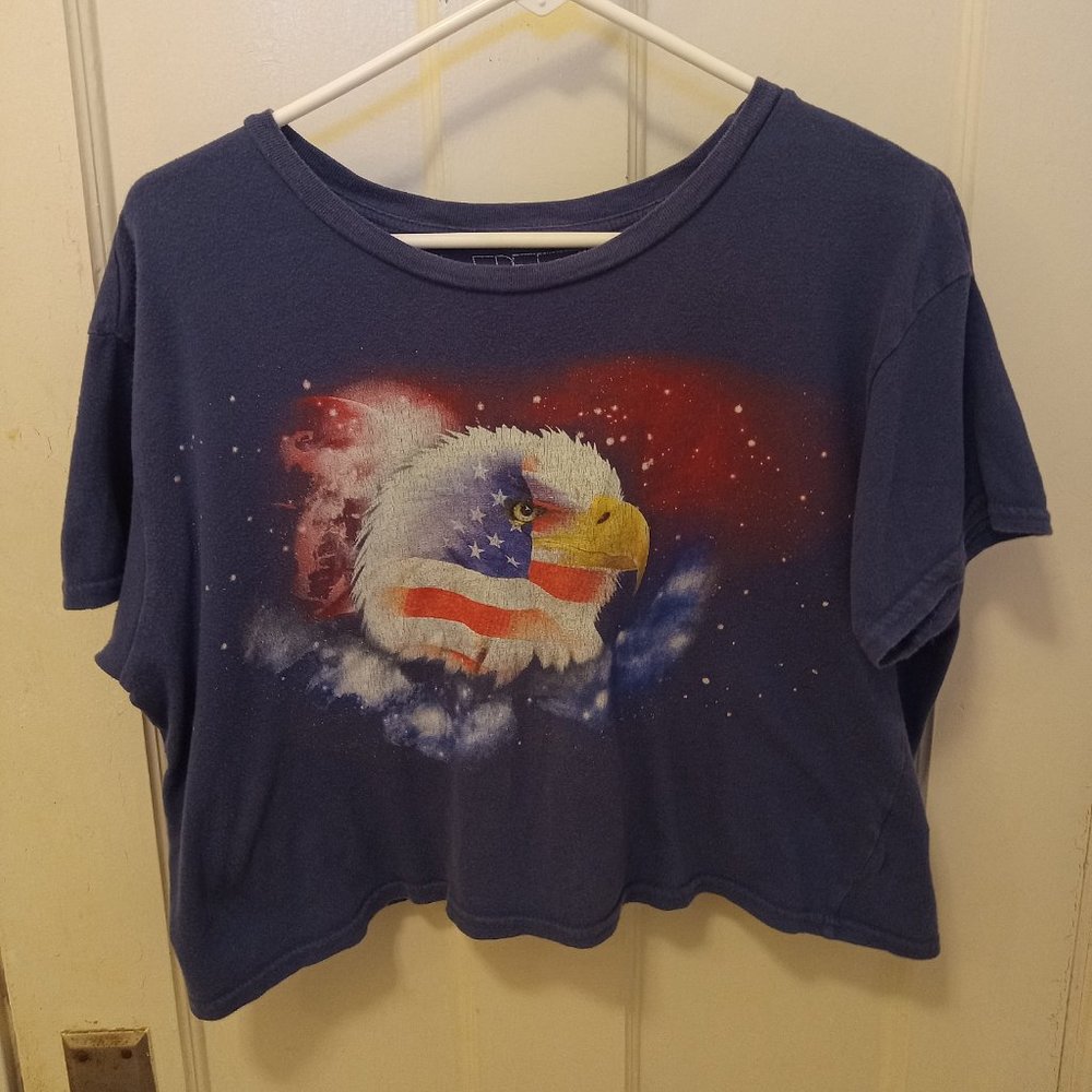 *3 FOR $13* Bald eagle crop top